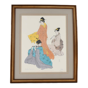 Framed Moran "Oriental Musicians" Pencil Signed Lithograph