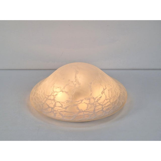 Vintage Mushroom Ceiling Lamp in Glass, 1970s For Sale - Image 4 of 12