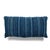 Modern Large Faded Indigo Tone-On-Tone Striped Lumbar Cushion For Sale - Image 3 of 9