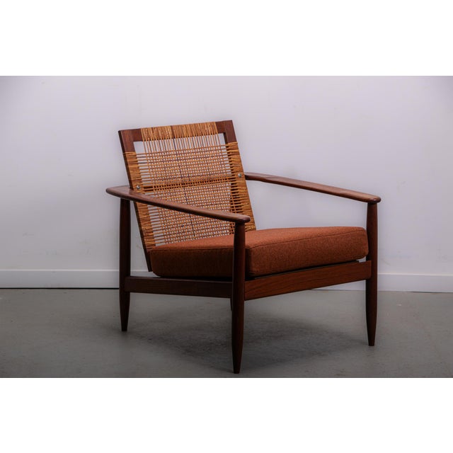 Mid-Century Modern Easy Chair in Teak and Cane, 1970 For Sale - Image 10 of 13