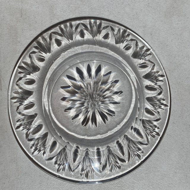 Vintage Stuart English Crystal Plates - Set of 7 For Sale - Image 10 of 12