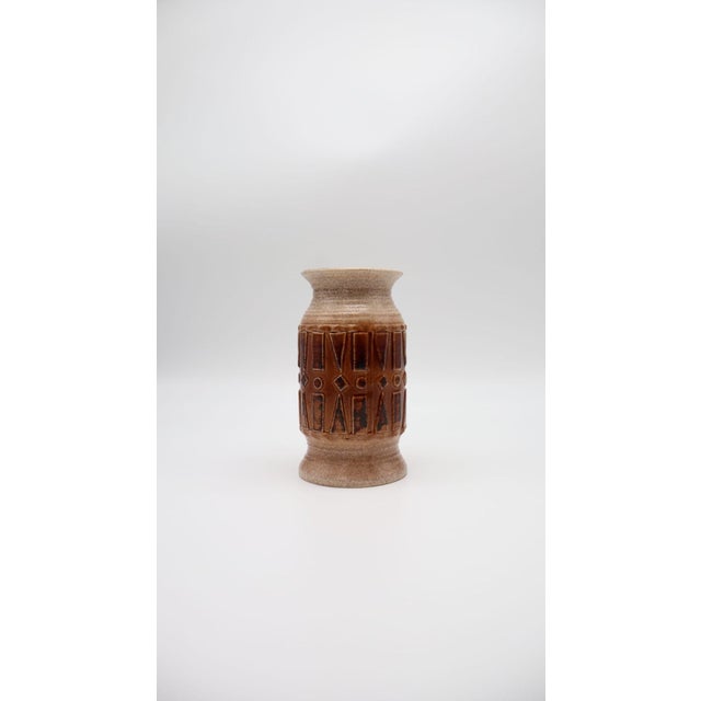 Mid-Century Modern Brutalist Ceramic Vase by Alfred Klein Keramik, 1970s, in Very Good conditions. Designed 1970 to 1979 I...