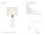AERIN by Visual Comfort Signature Olsen 15" Cordless Accent Lamp in Crystal and Hand-Rubbed Antique Brass with Linen Shade...