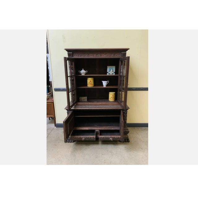 Neo-Renaissance Display Bookcase, 1930 For Sale - Image 3 of 10