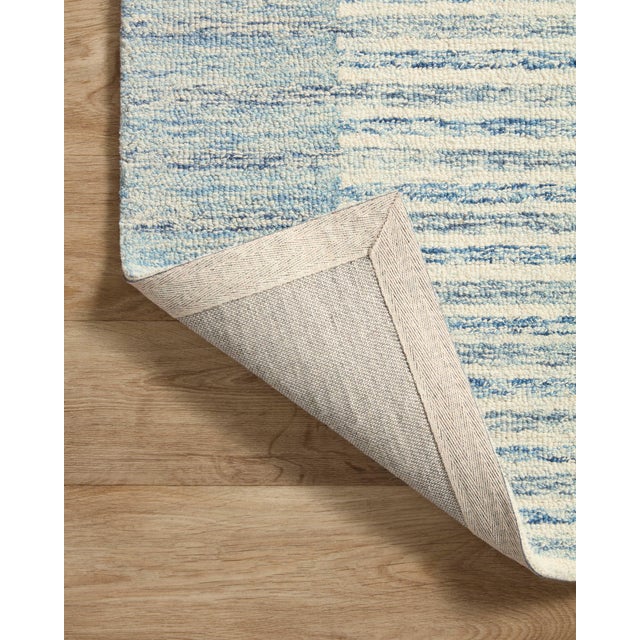 Chris Loves Julia x LoloiChris Ivory / Denim 5'-0" x 7'-6" Area Rug For Sale In Dallas - Image 6 of 9
