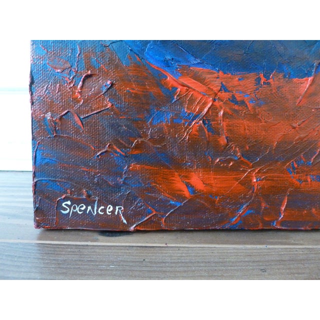 Textile "Rio" Colorful Expressionistic Oil and Acrylic Painting by Scott Spencer For Sale - Image 7 of 7