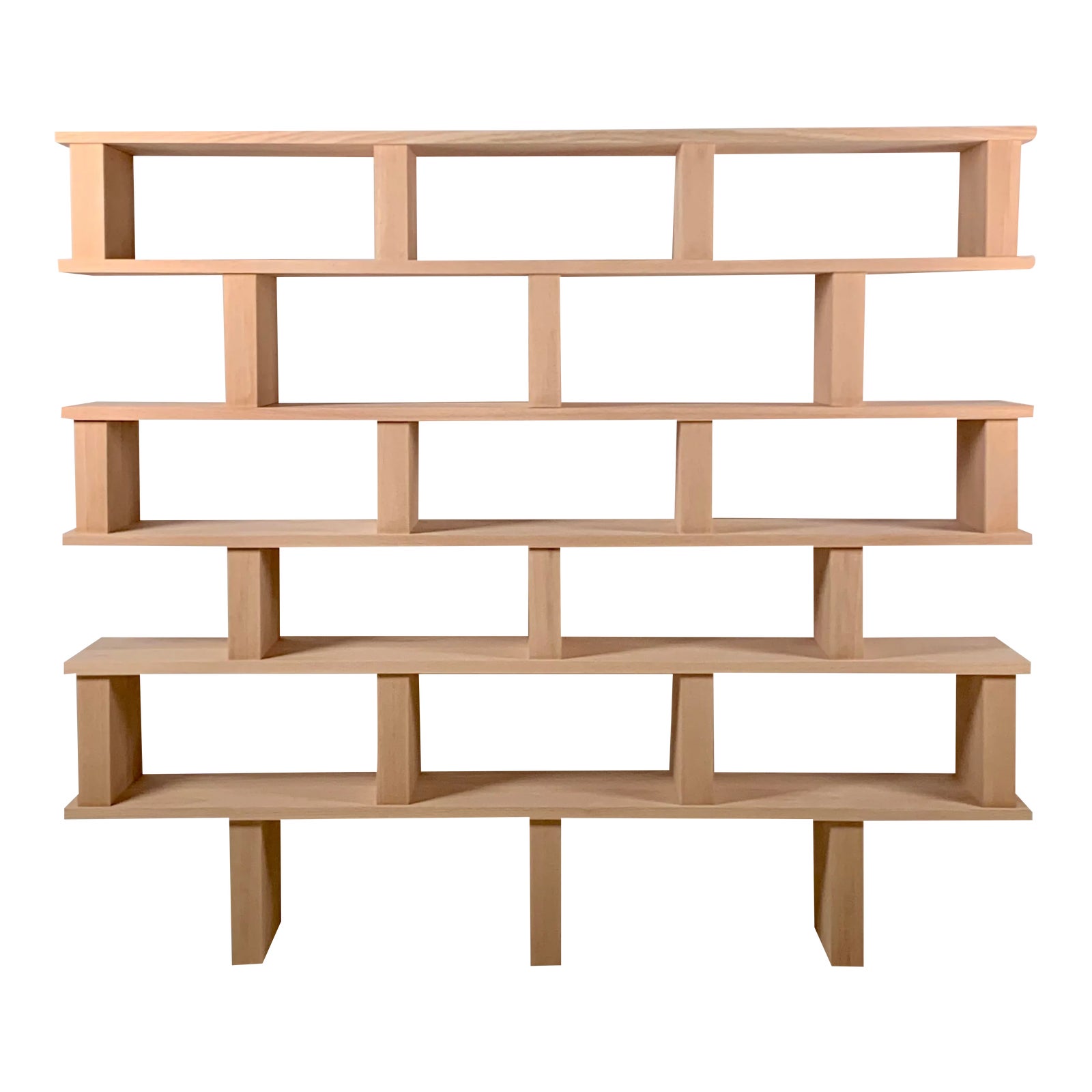 Verticale' 6Shelf Polished Oak Shelving Unit Chairish