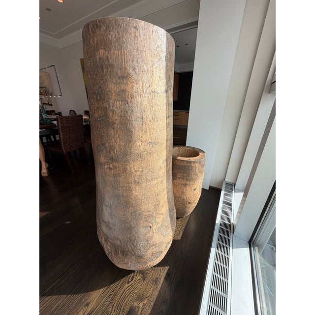 Wood Large Organic Modern Wooden Vessels — Sculptural, Hand‑Carved, Primitive Modern Forms For Sale - Image 7 of 11