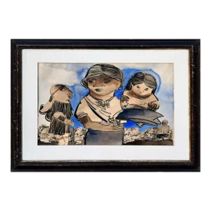 The Family - Mid Century Figurative by Cock Van Gent