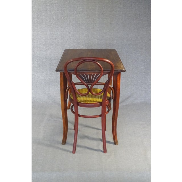 Brown No. 8122 Table with Oak Top By Michael Thonet for Gebrüder Thonet, 1910 For Sale - Image 8 of 11