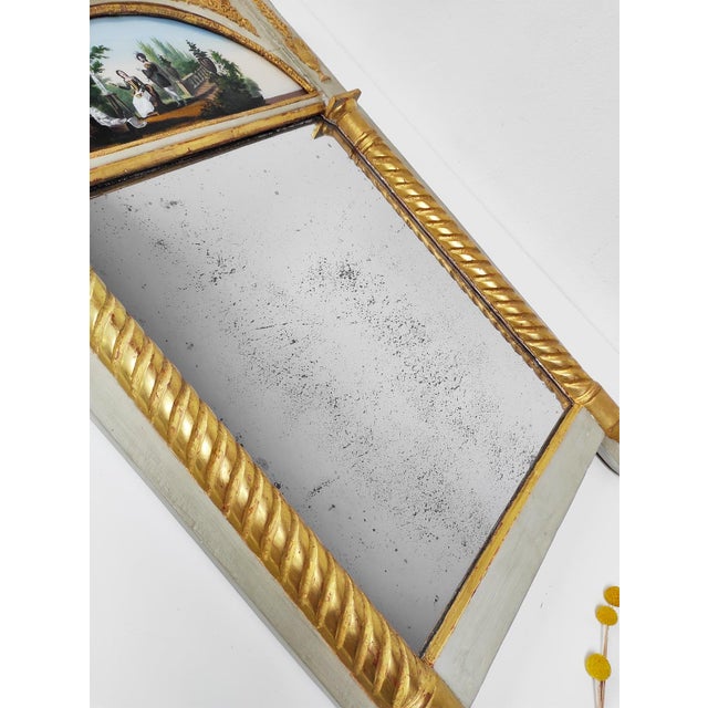Antique French Trumeau Mirror, 1830 For Sale - Image 4 of 9
