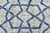 Ivory Moroccan Rug 5'8'' X 8' Ivory Blue Viscose Contemporary Hand-Knotted Carpet For Sale - Image 8 of 12