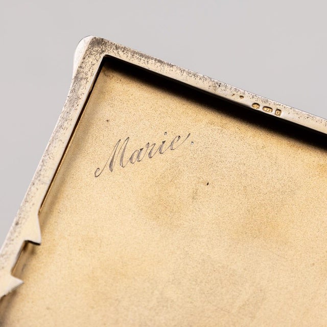 20th Century Art Deco Silver & Guilloche Enamel Cigarette Case, 1929 For Sale - Image 11 of 18