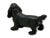 Vintage 1930s Smaller Size Hubley Mfg. Co. Cast Iron Cocker Spaniel Dog Doorstop in Rare All Black Paint For Sale - Image 12 of 18