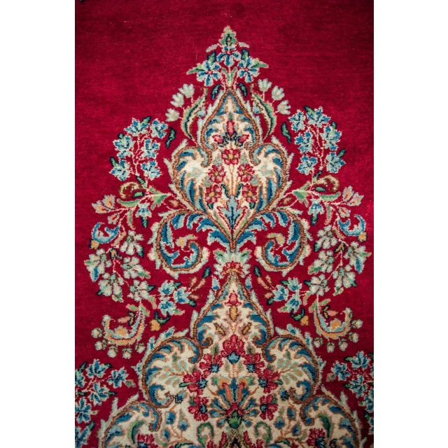 Middle Eastern Hand-Knotted Kerman Rug For Sale - Image 9 of 12