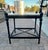 Black textured matte powder coated side table with new terrazzo marble top. the frame is cast aluminum with decorative...