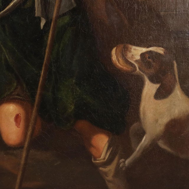 Textile S.G.A.V, Apparition of Madonna and Child to San Rocco, 1747, Oil on Canvas For Sale - Image 7 of 12