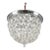 Late 20th Century Restored 9 In. Faceted Crystal Flush Mount Ceiling Light For Sale