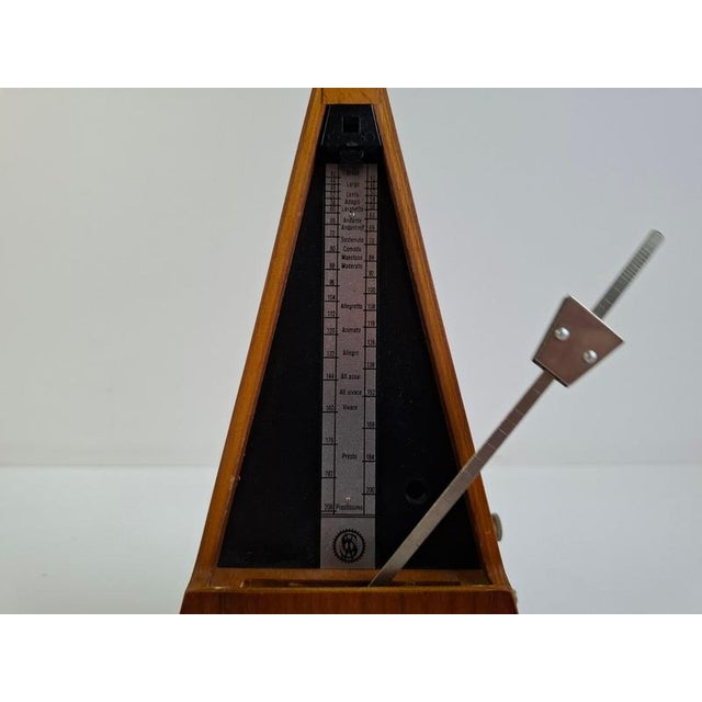 Mid-Century Modern German Mechanical Metronome in Wood from Wittner, 1970 For Sale - Image 9 of 18