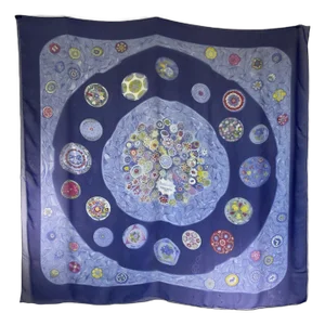 Hermès Sulfures Mousseline Écharpe En Soie 140 Cm- 55 Pouces Latham Cathy