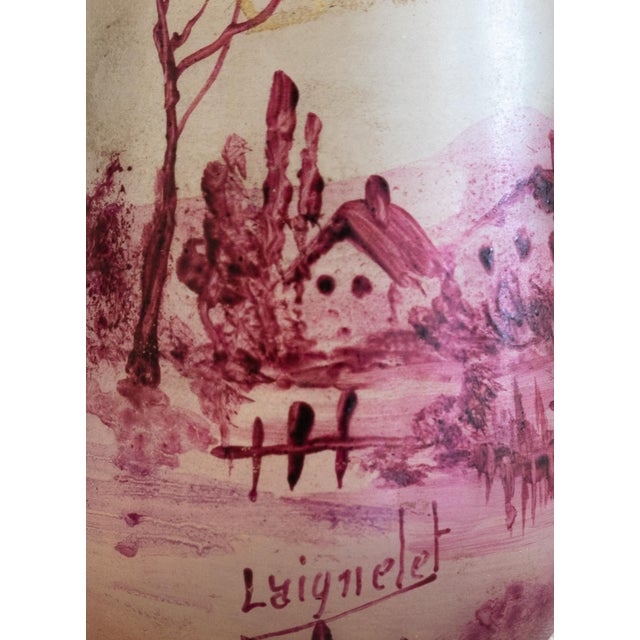 Art Nouveau Laignelet Pink Glass Vase, 1890s For Sale - Image 10 of 18