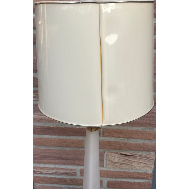 Brass and Onyx 2-Light Table Lamp with Fabric Shade from Versace, 1970s For Sale - Image 10 of 13