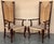 Spanish 20th Pair of Spanish Walnut Armchairs with High Back and Seat Caned For Sale - Image 3 of 18