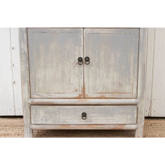 Light Gray Painted Cabinet For Sale - Image 4 of 11