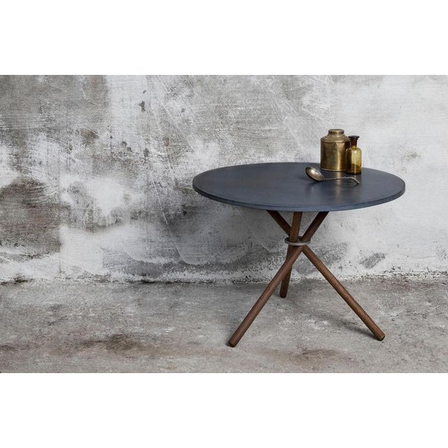 Daphne Dark Concrete Top and Dark Oak Legs Coffee Table by Eberhart Furniture Dimensions: D 65 x H 46 cm. Materials: Dark...
