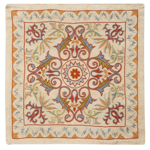 New Hand-Embroidered 100% Silk Cushion Cover – Authentic Uzbek Textile Art Elevate your home décor with this exquisite...