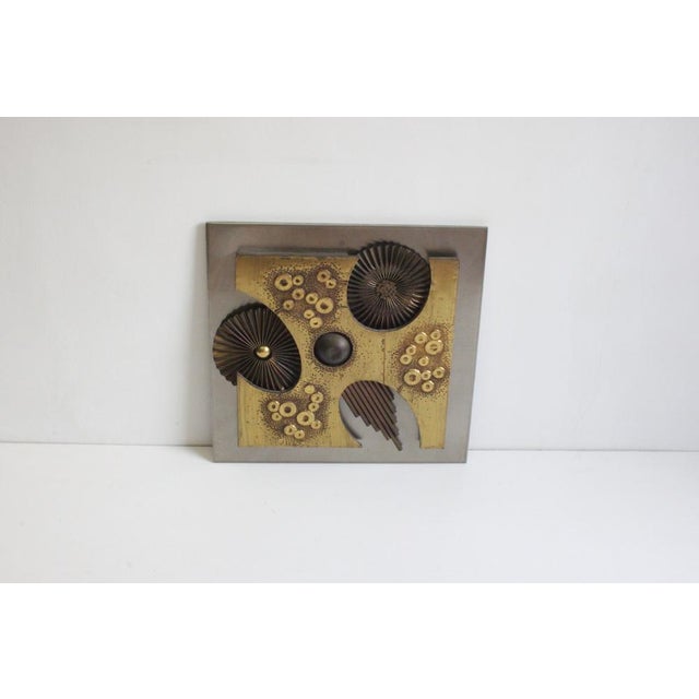 Brutalist Brass Wall Panel, 1970s For Sale - Image 14 of 16