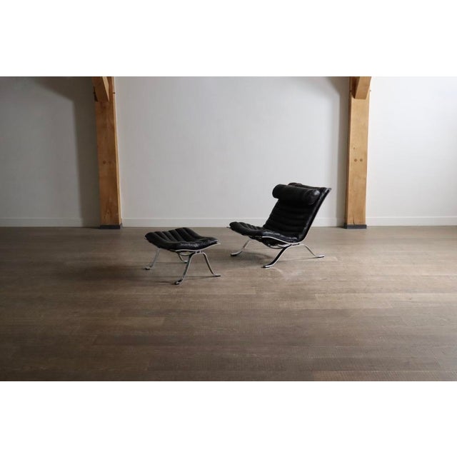 Set of Ari Lounge Chair and Ottoman by Arne Norell for Norell Mobler AB, Sweden, 1966 For Sale - Image 3 of 13