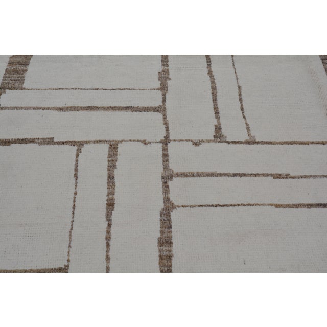 2010s Moroccan Hand Knotted Wool Rug, 10'x14' For Sale - Image 5 of 6