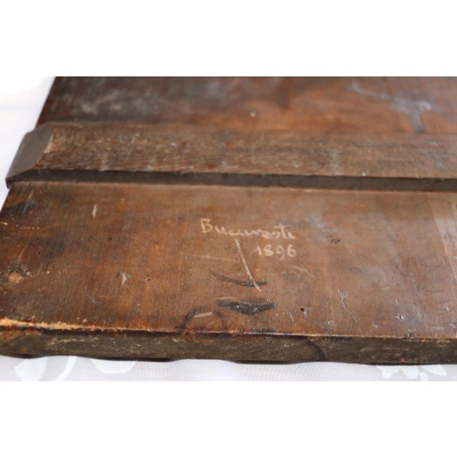 Antique 19th Century Hand Painted Russian Icon Art For Sale - Image 12 of 12