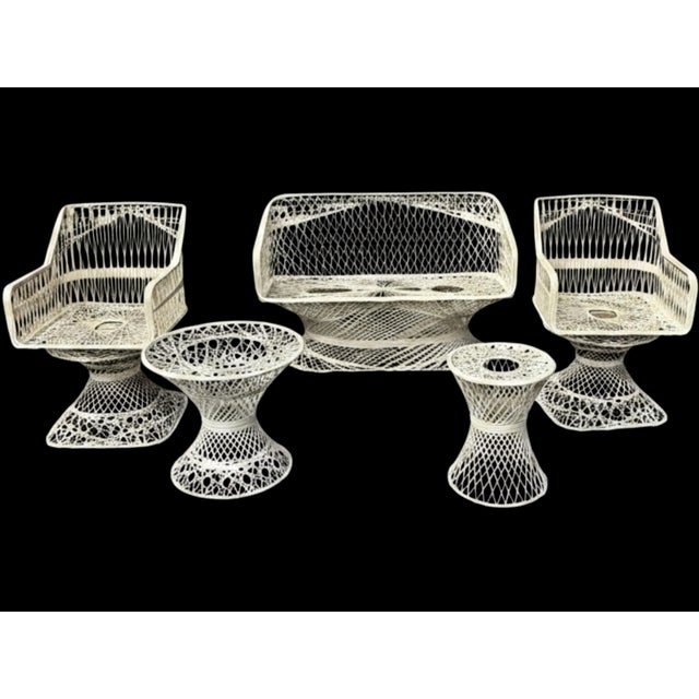 Mid-Century Modern Russel Woodard Spun Fiberglass 5 Piece Patio Set, Circa 1960's For Sale - Image 3 of 11