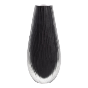 Hand-Blown Murano Supreme Vase in Onyx Black Tall