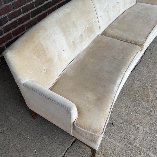 Mid 20th Century Mid-Century Modern Curved Back Sofa Quality Possibly Tomlinson or Rway For Sale - Image 5 of 12