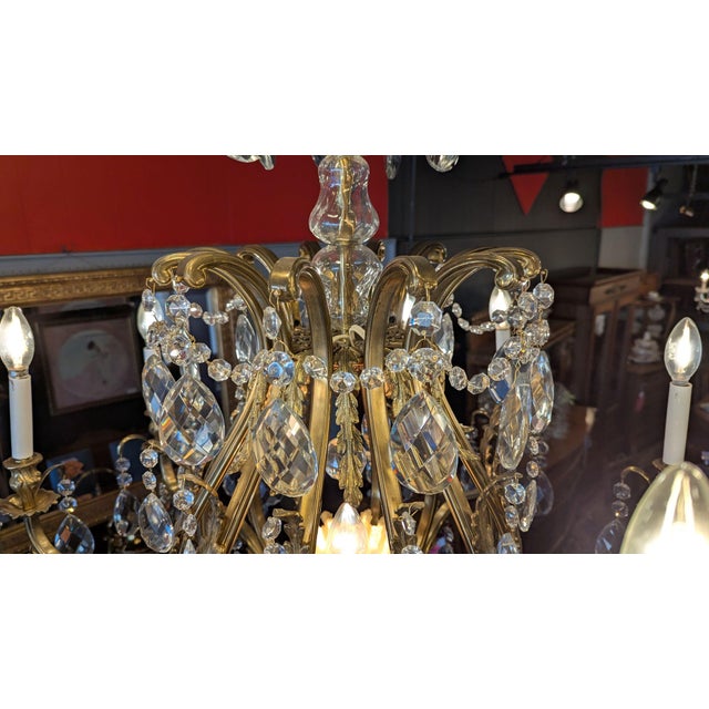 Early 20th Century Large Brass Chandelier For Sale - Image 6 of 12