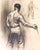 Realism Study of Man With Bullwhip - John Garth, C. 1930s For Sale - Image 3 of 11