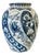 Vintage Chinoiserie Blue and White Swirl Dragon Vase For Sale