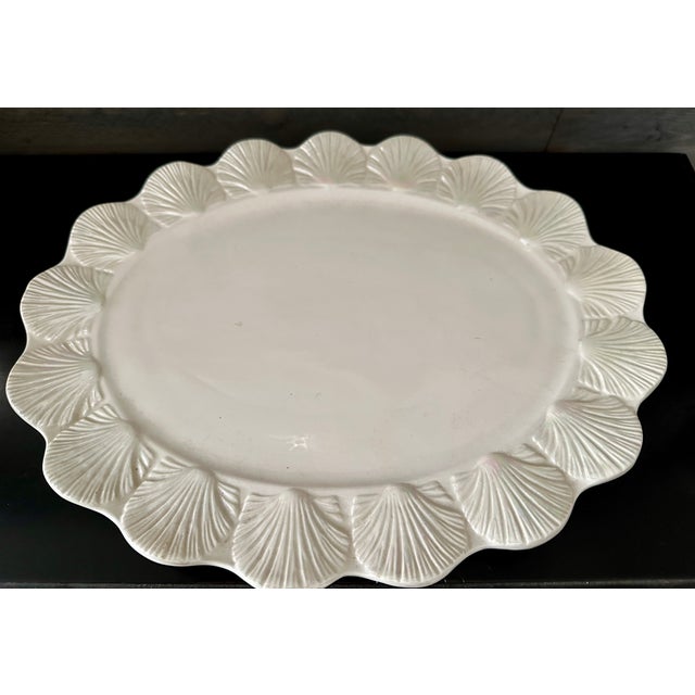 1980s Vintage 1980s Ceramic Conch Shell Soup Tureen Signed by Artist With Lid, Ladle & Serving Plate For Sale - Image 5 of 11
