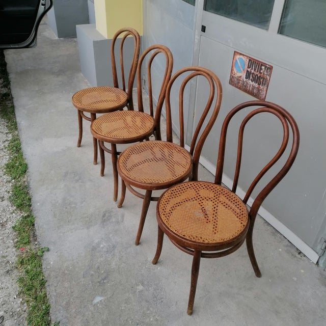 Model No. 18 Chairs from Gebrüder Thonet and Wackerlin & C., 1980s, Set of 7 For Sale - Image 10 of 18
