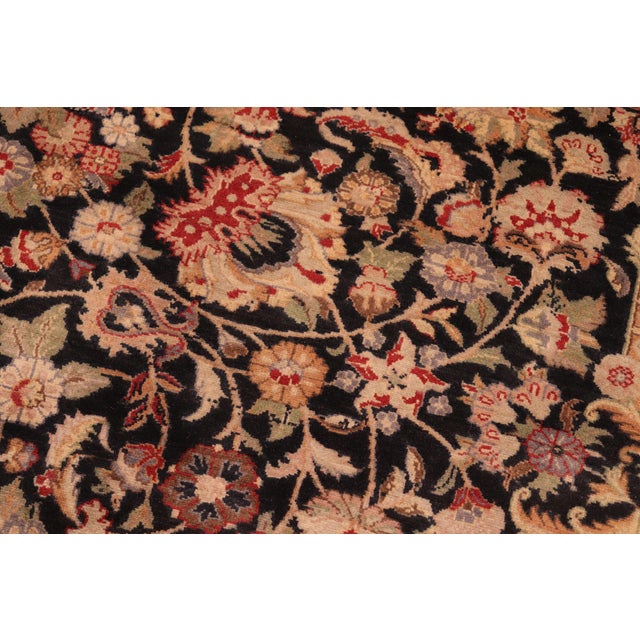 Heritage 1990's Pak-Persian Black/Taupe Wool Rug - 6'1'' X 8'10'' For Sale In New York - Image 6 of 9