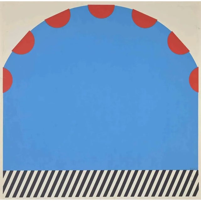 Abstract Composition is a color lithograph realized by the Japanese artist Kumi Sugai in 1960. Good conditions except for...