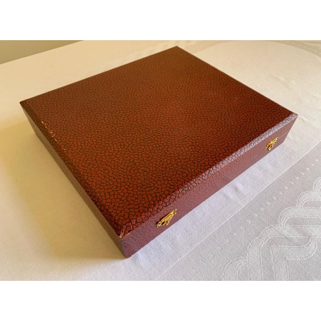 Silver Vintage French Boulenger Box Silver Plated Dinner Spoons and Forks Cutlery, 1935, Set of 22 For Sale - Image 8 of 11