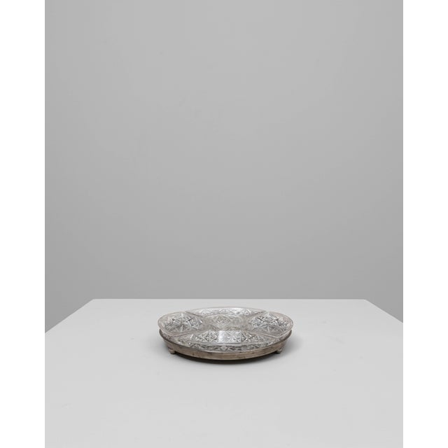 20th Century French Crystal Serving Dish On Silver Base For Sale - Image 16 of 18
