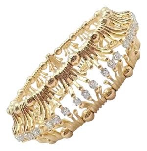 Tiffany & Co. Jean Schlumberger Diamond Yellow Gold and Platinum Hands Bracelet