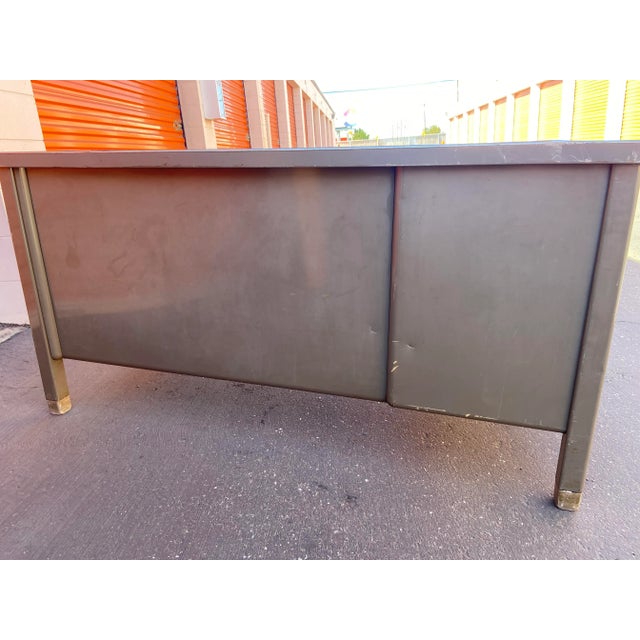 Vintage Art Metal Tanker Desk For Sale - Image 12 of 13