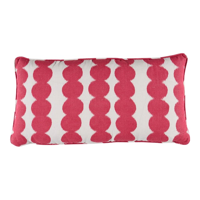 Schumacher Full Circle Pillow In Fuschia For Sale