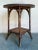 Vintage Boho Burnt Bamboo Side Table For Sale - Image 12 of 12